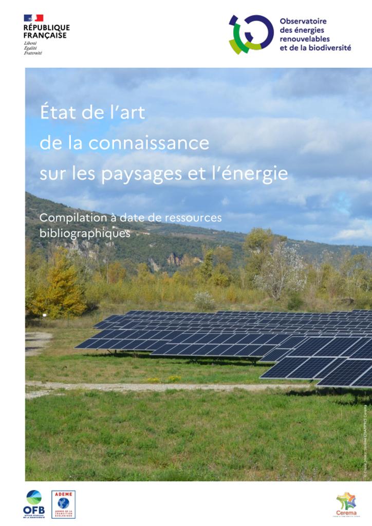 État de l’art de la connaissance sur les paysages et l’énergie : compilation à date de ressources bibliographiques