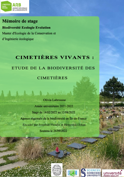 Cimetières vivants, étude de la biodiversité des cimetières (2022)